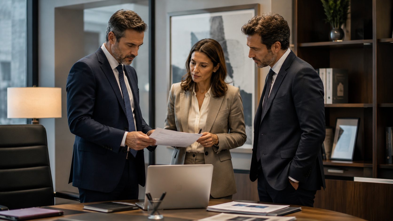 Consulenti del credito durante una riunione